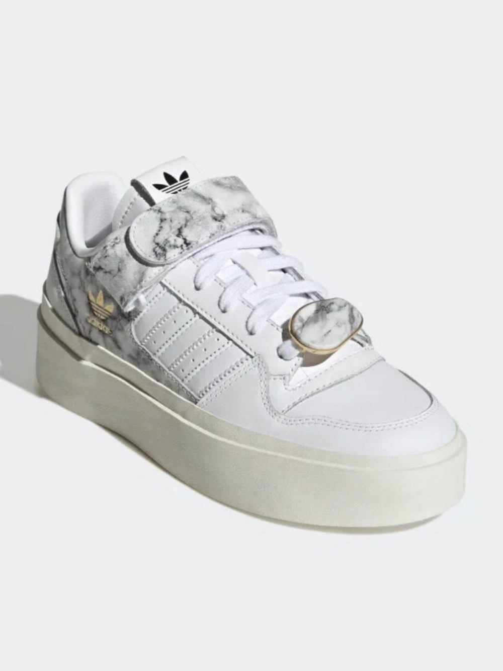 adidas White Sneakers with Marble Strap